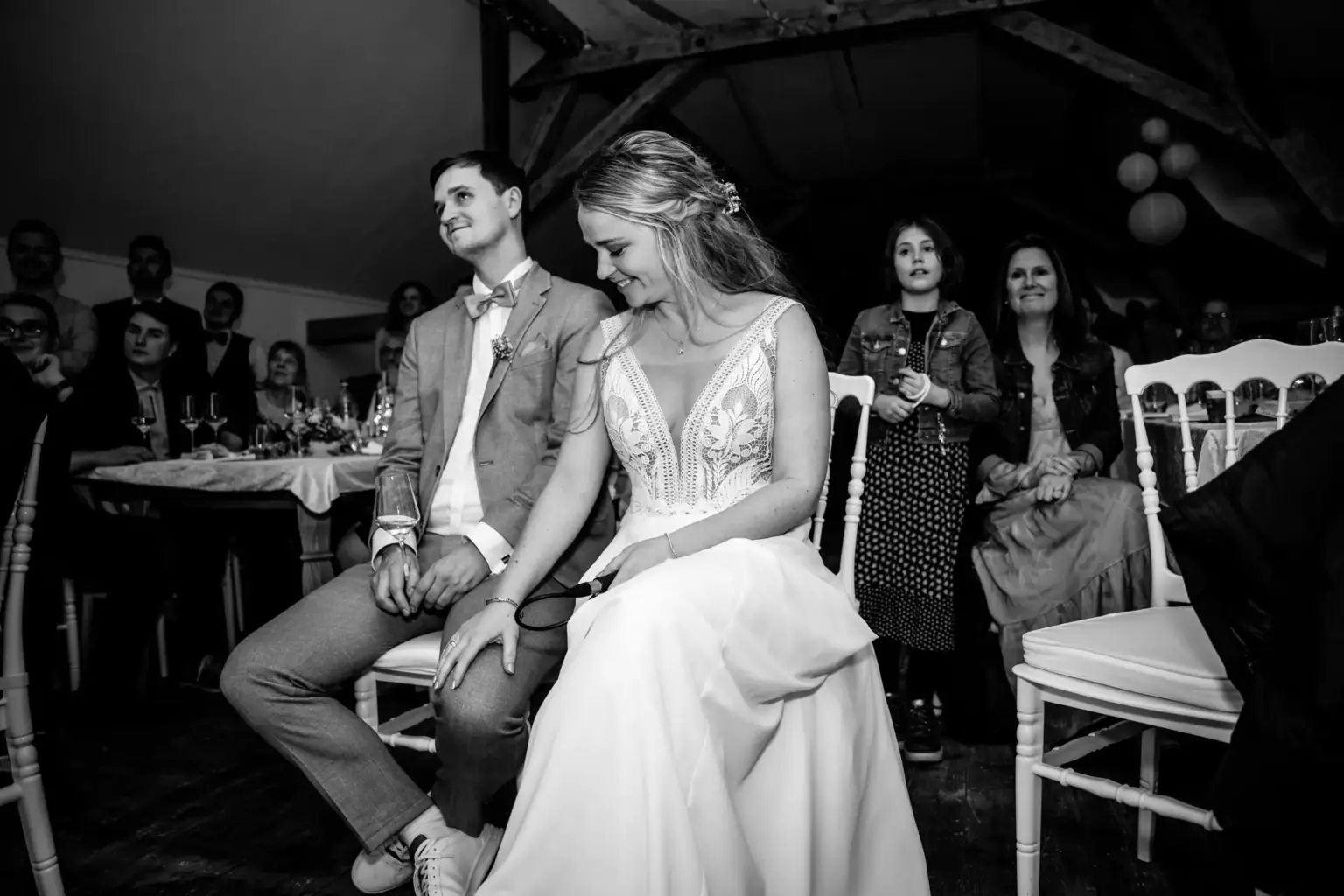 Überraschungsmoment mit Videobotschaft für den Bräutigam