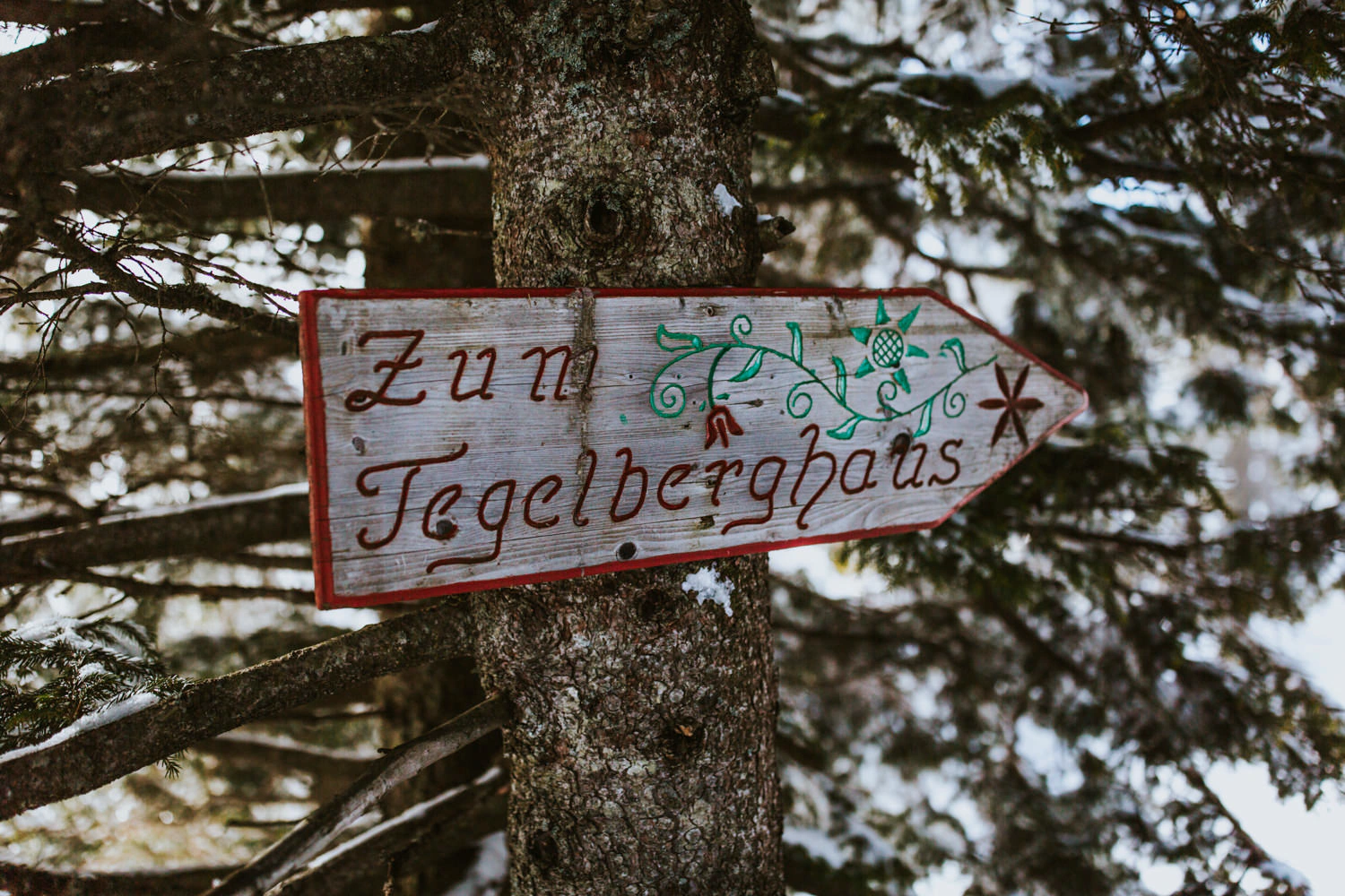 Schild "Zum Tegelberghaus" auf dem Tegelberg