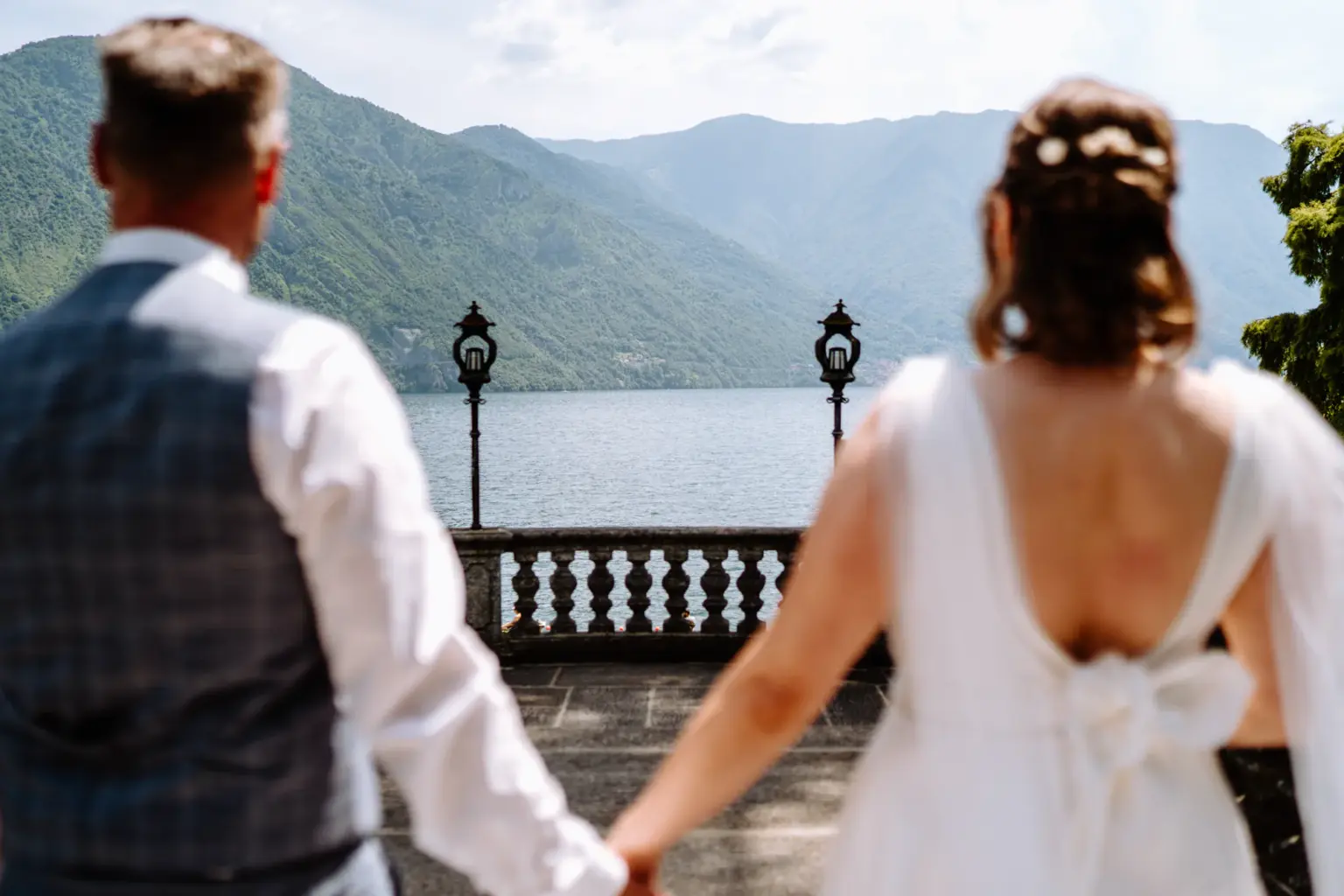 Elegante Hochzeit in Italien direkt am Wasser vom Comer See