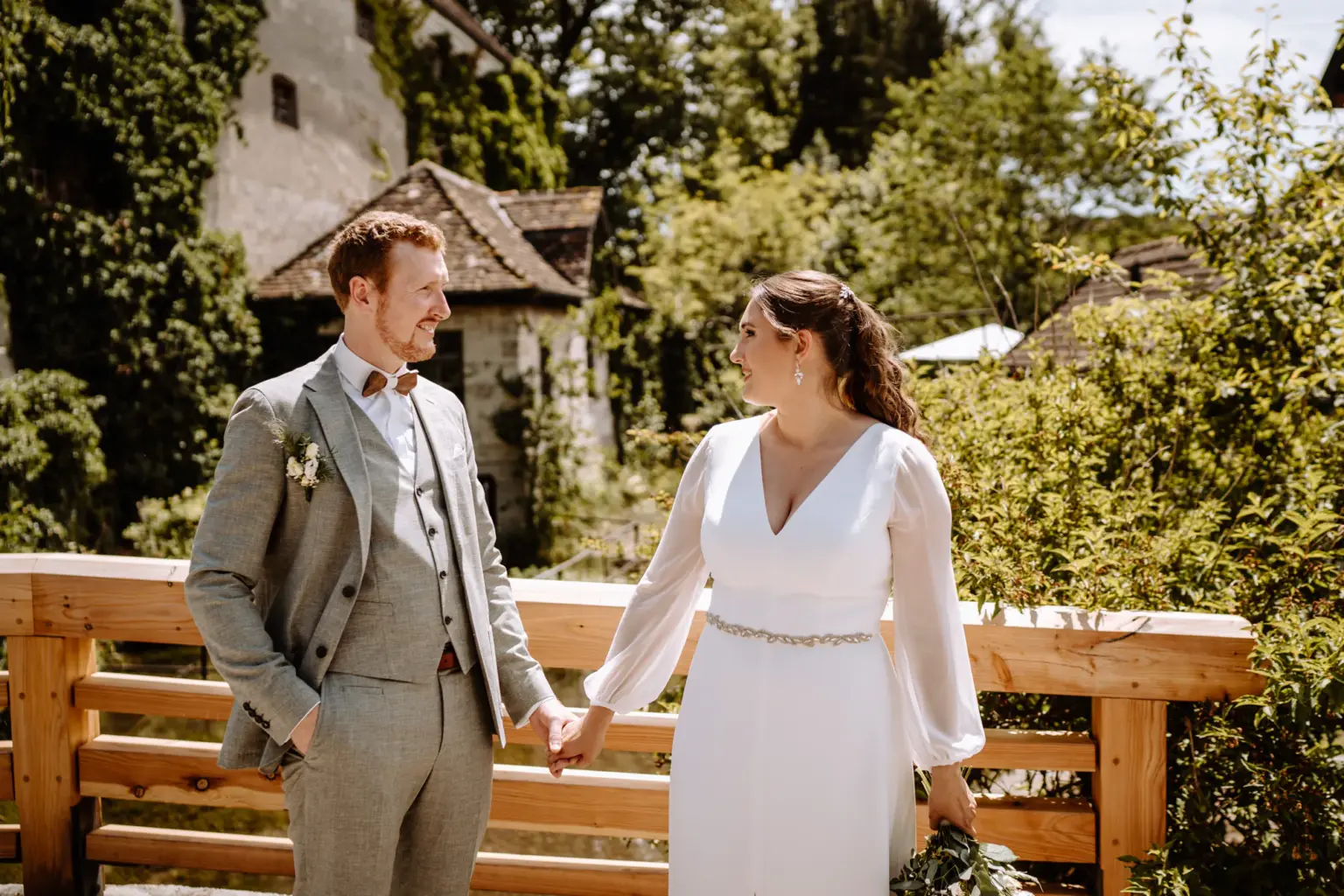 First Look Hochzeit Polling mit emotionalem Moment